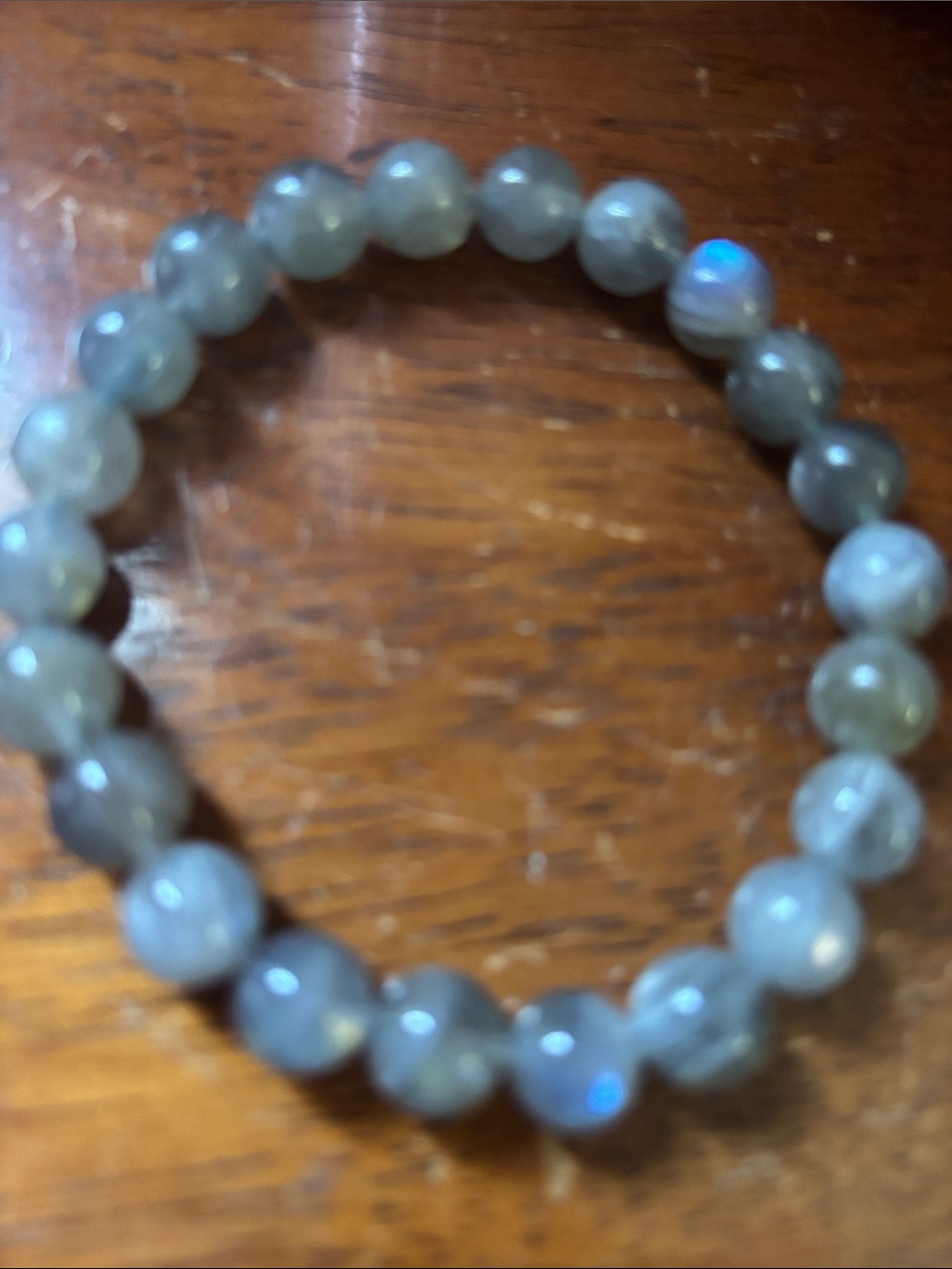 Labradorite High Quality 10mm Bead Bracelet - Blue-Green Sheen